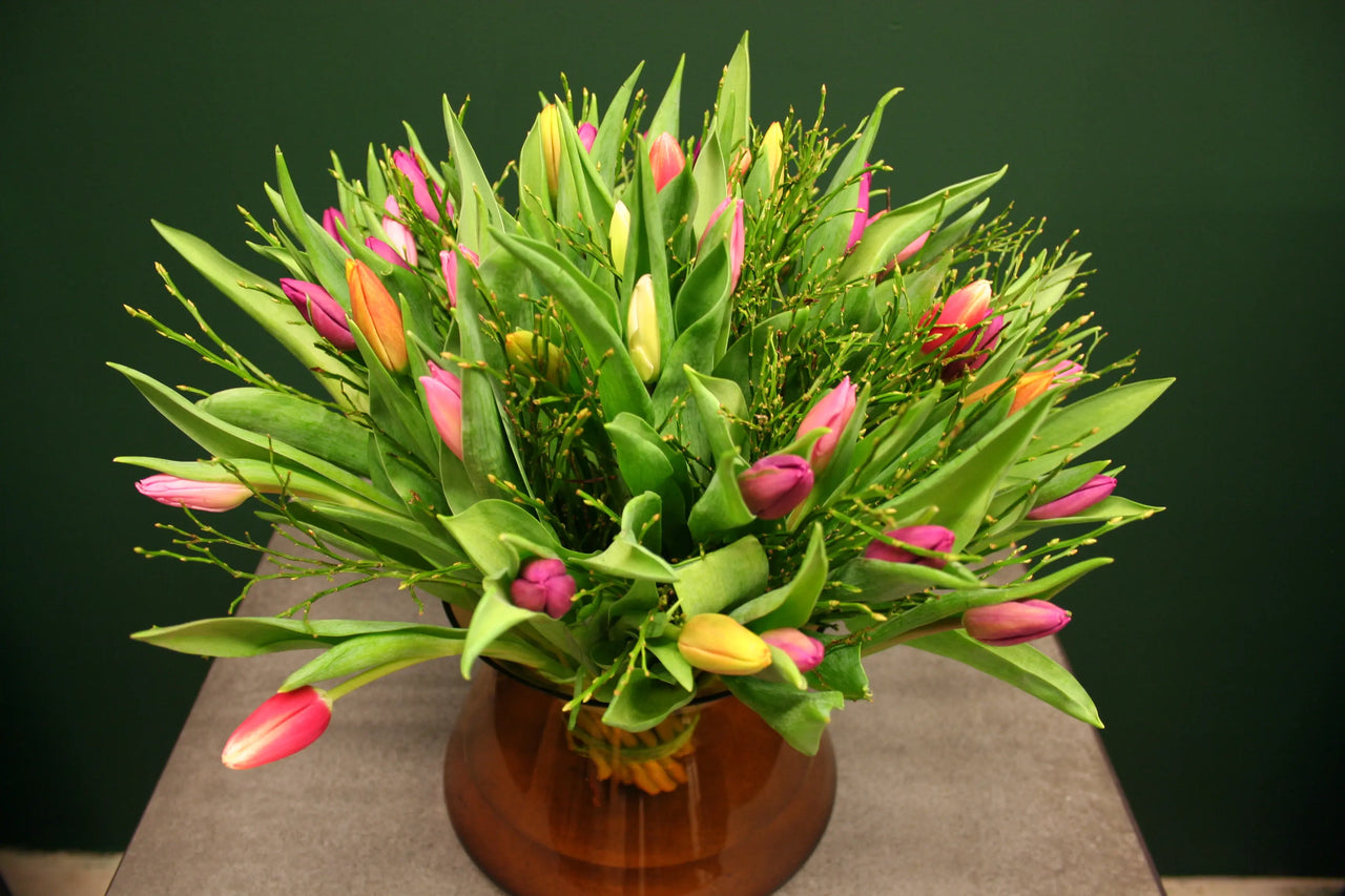 Krakend verse tulpen!